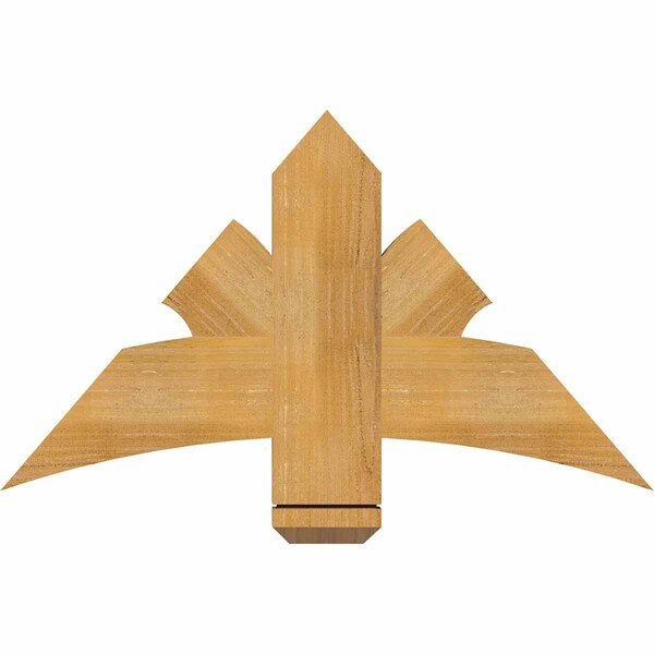 Ekena Millwork Davenport Rough Sawn Timber Gable Bracket, Western Red Cedar, 36"W x 21"H x 2"D x 6"F, 14/12 Pitch GBW036X21X0206DAV00RWR - main